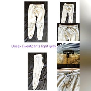 Derek heart Unsex sweatpants light gray , size 10